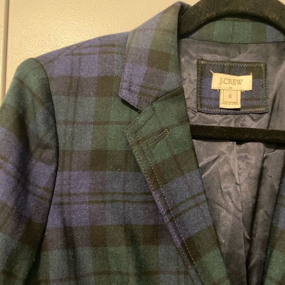 J. Crew Factory Black Watch Plaid blazer - Picture 3 of 5
